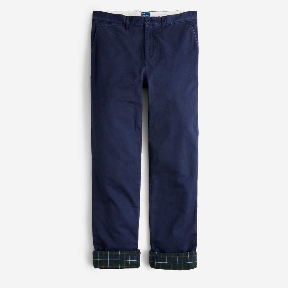 J. Crew 770 Straight Fit Flannel Lined Cabin Pant Mens 29X32 Color Navy